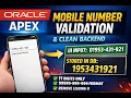 Mobile Number Validation Formatting in Oracle APEX