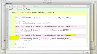 Java Arrays for loops and random numbers