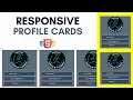 Responsive Profile Card Design with HTML CSS and JavaScript Complete Tutorial