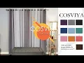 COSVIYA Rod Pocket Ombre Room Darkening Curtains Teal and Greyish White Gradient Drapes