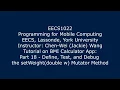 18 Define Test and Debug the setWeightdouble w Mutator Method