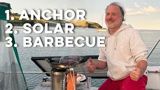 Our Solar Setup at Anchor in the Helford River in Cornwall, England | DrakeParagon Sailing