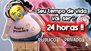 😨 SEU TEMPO DE VIDA É… 24 HORAS #like #roblox #historinha #video 