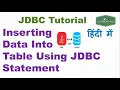 Inserting Data Into Table Using JDBC Statement JDBC - Insert Records Example KK HindiGyan