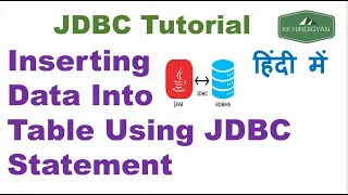 Inserting Data Into Table Using JDBC Statement JDBC - Insert Records Example KK HindiGyan