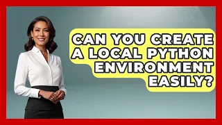 Can You Create A Local Python Environment Easily - Python Code School