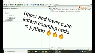 Python Upper and Lower case letters counting from output