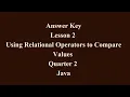 Using Relational Operators to Compare Values Q2 Java L2 P3 SMILE ROAD