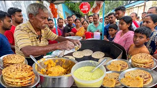 ₹7 Delicious Sattu Makuni with Aloo Chokha & Mango Chutney , Hardworking 70 Years Old Kaka