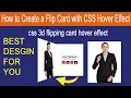 CSS Hover Effects Tutorial CSS 3d Flipping Card Hover Effect
