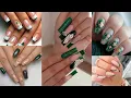 Top trending Green nailart design ideas images for girls Emerald nails designs green nails design