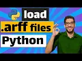how to Load read arff type files in python with SciPy Package