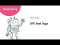 Boozang Feature API logs JSON tree view