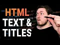 4 TITLES PARAGRAPHS IN HTML 2023 Learn HTML and CSS Full Course for Beginners