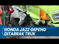 Download Lagu KECELAKAAN MAUT Xpander Ringsek \u0026 Honda Jazz Gepeng Parah Ditabrak Truk, 1 Orang Tewas Terjepit