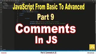 Comments in JavaScript Part 9 JavaScript