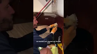 Day 38 of living on a sailboat. Gotta get down & dirty #sailboatlife #sailboat #dayinthelife