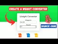 Build a Weight Converter HTML CSS JavaScript Tutorial The Web Prodigy