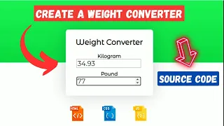 Build a Weight Converter HTML CSS JavaScript Tutorial The Web Prodigy