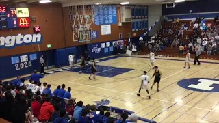 NMHS Boys Varsity Basketball v Irvington HS 2020 Newark Highlights