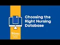 Choosing the Right Nursing Database
