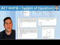 ACT Math - System of Equations
