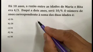 QUESTÃO DE CONCURSO COM RAZÃO E PROPORÇÃO - COM MACETE - Prof Robson Liers - Mathematicamente