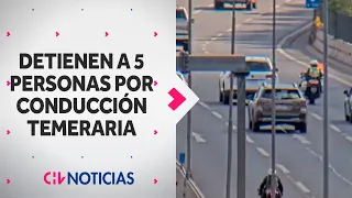 Uno iba a 176 km/h: Carabineros detuvo a cinco sujetos por conducción temeraria