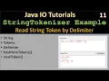Java IO Parse words from a String via StringTokenizer Java IO Tutorials