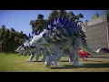 Jurassic World Dino Hybrid  - Battle and Park Rampage in JWE2