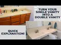 QUICK explanation on how to turn your single sink into a double