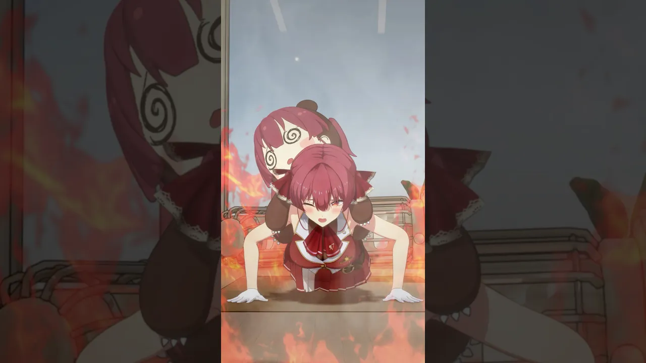 マリン船長とクマリンのトレーニングチャレンジ??#shorts #funnyvideo