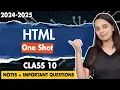 HTML Class 10 One Shot Basic HTML Elements Class 10 Computer Applications Code 165 Chapter 2