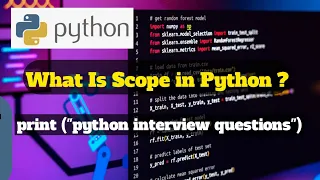 What Is Scope in Python Python Interview Preparation