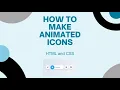 How to make Animated Buttons in HTML and CSS