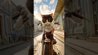 القط والدراجة النارية Cat الجيلي Funny النظافه Cute المراه Kitten العريفي موسيقار 