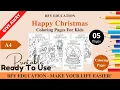 1011 FREE Happy Christmas Coloring Pages For Kids Color and Learn 5 Pages