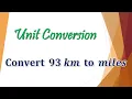 Convert 93 kilometers to miles