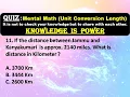 Quiz on Mental Math Unit Conversions Length Math quiz for everyone
