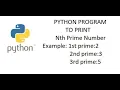 Python Program to Print Nth Prime Number