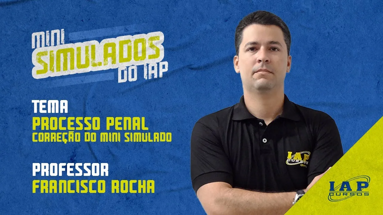 LIVE: PROCESSO PENAL - CORREÇÃO DA SEGUNDA SEMANA DOS MINI SIMULADOS.