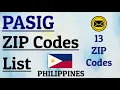 PASIG CITY ZIP Code s List PASIG Post code s List PHILIPPINES 19 ZIP Codes