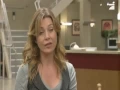 Patrick Dempsey kissing Ellen Pompeo on the cheek during interview - Grey s Anatomy