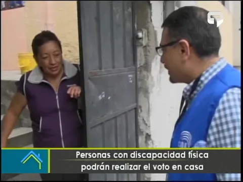 Personas con discapacidad física podrán realizar el voto en casa