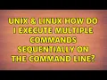 Unix Linux How do i execute multiple commands sequentially on the command line 3 Solutions