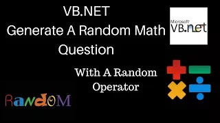 VB NET Get Random Math Questions With Random Operators
