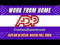 ADP is Hiring Work From Home Jobs For Freshers Latest Jobs For Graduates