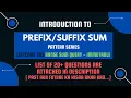 Introduction to Prefix and Suffix array Leetcode 303 Range sum query immutable Hindi explanation