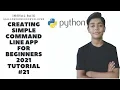 Command line app in python for beginners 2021