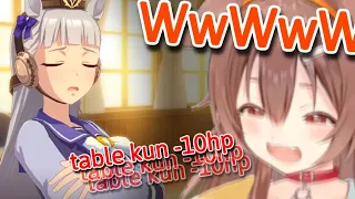 korone dying laughing just from gold ships facial expressions in umamusume story mode hololive 